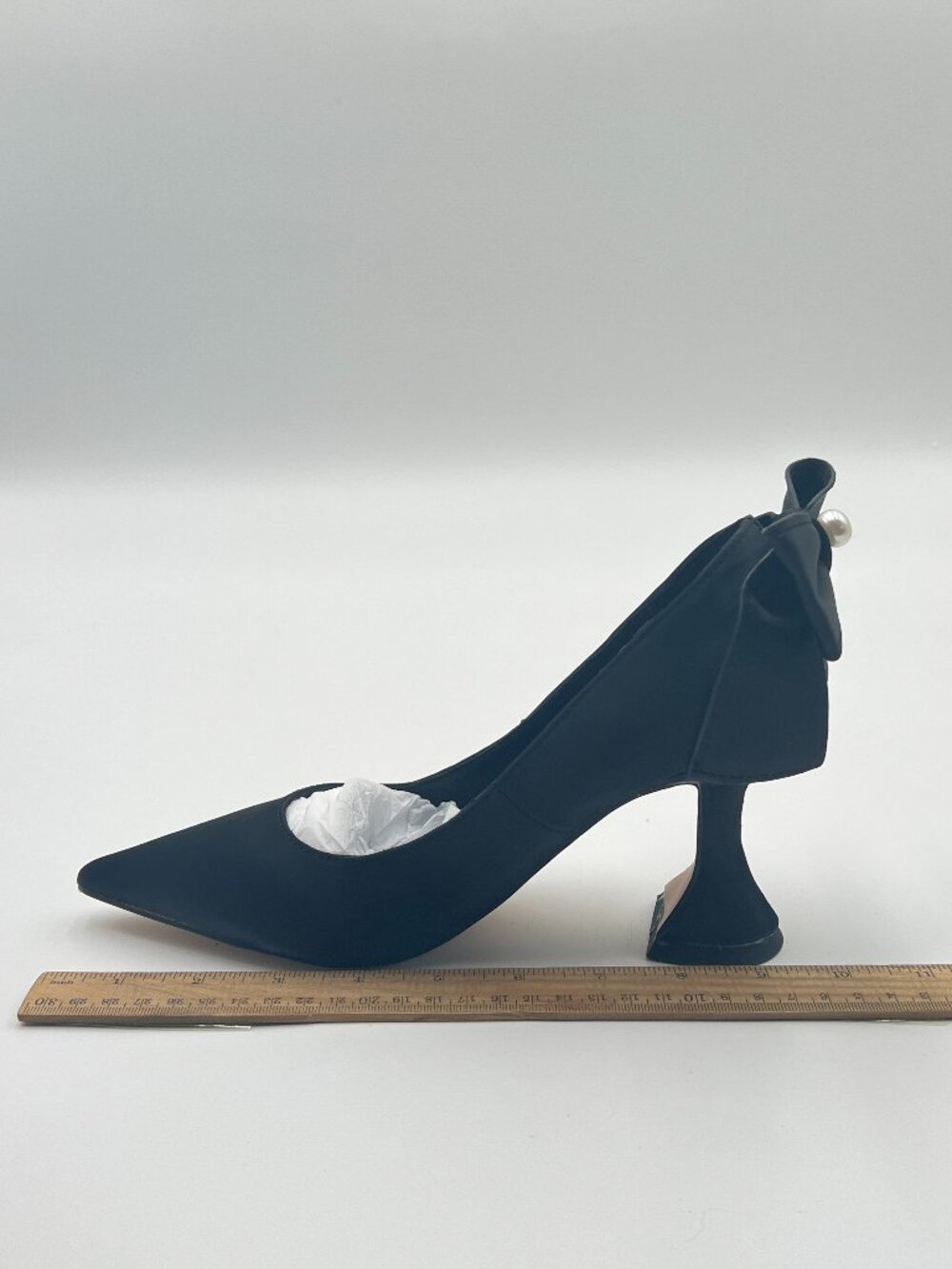 YDN Black Pointy Toe Slip on Special High Heels Party Prom Dress Ladies Pumps